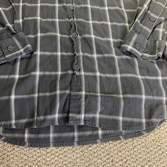 Columbia Mens Shirt Size Medium Gray Checkered Long‎ Sleeves Button Down Pocket - Picture 4 of 9